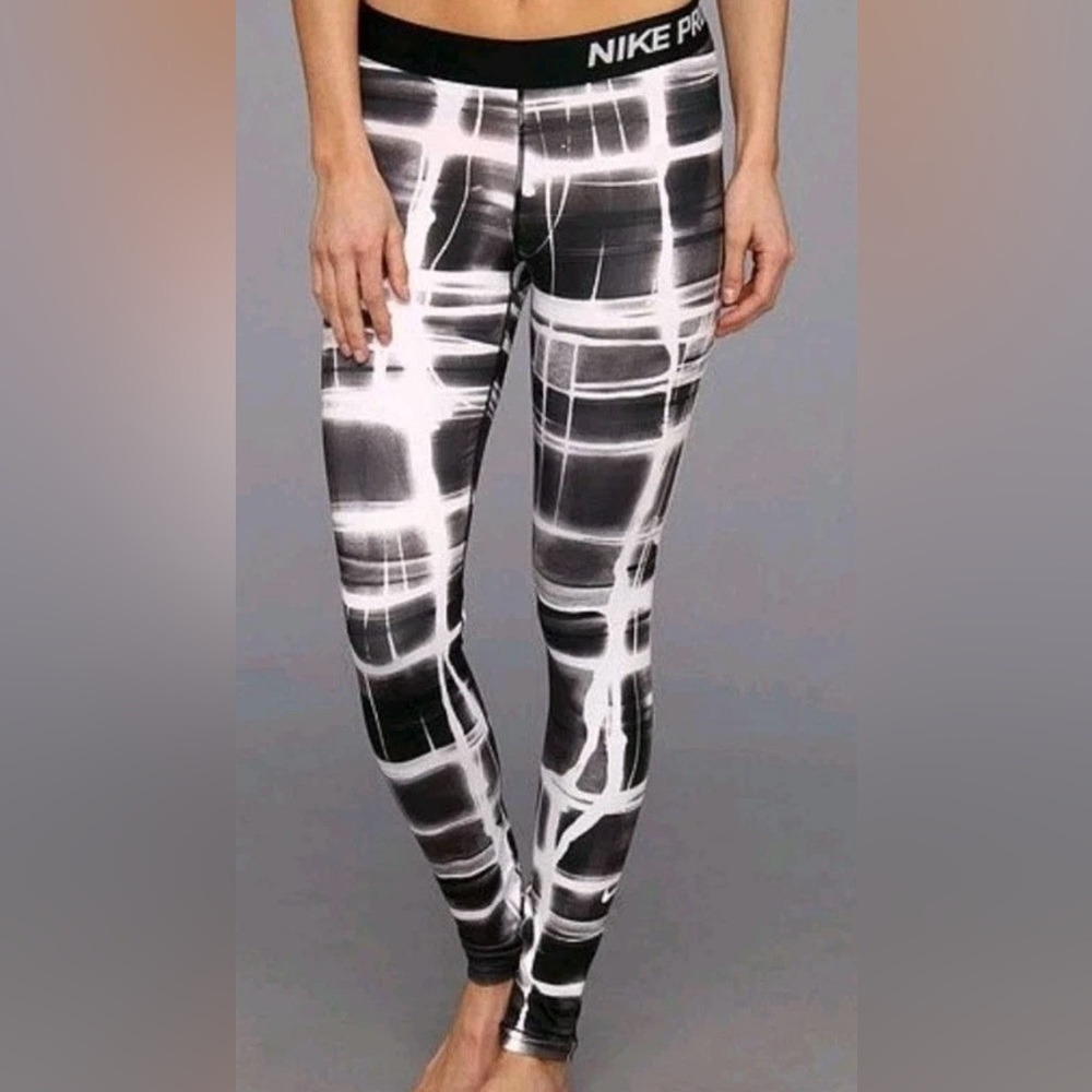 Nike Pro Dri Fit Legging Size S Black/White/Grey